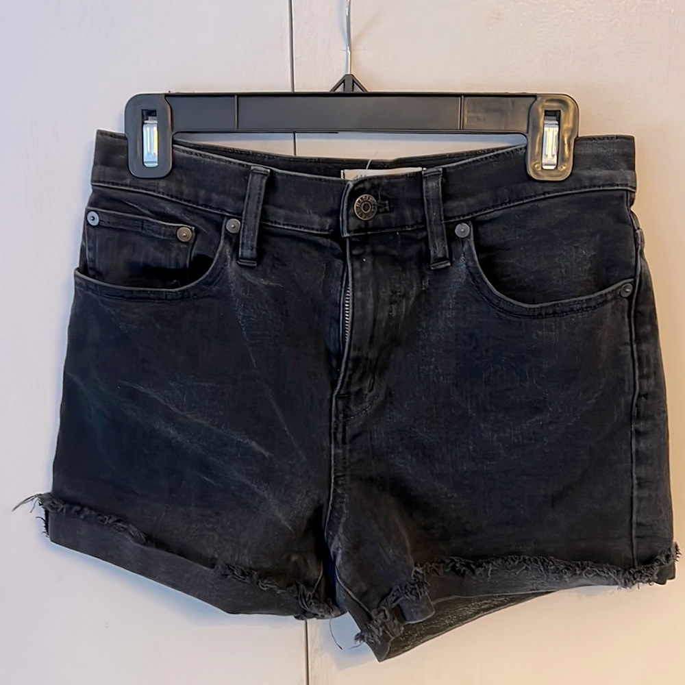 Madewell black denim cutoff shorts